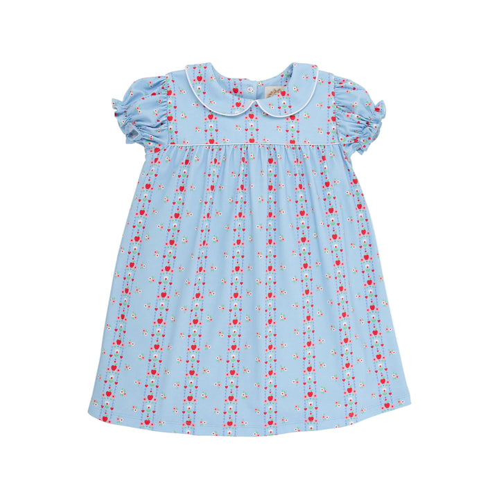 Holly Day Dress - First Day Flowers/Worth Ave White/Richmond Red