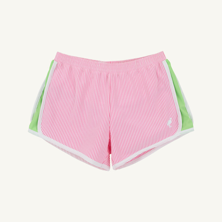 Prepletic™ Shimmy Shake Shorts Hamptons Hot Pink Seersucker/Lexington Lime/Worth Ave White