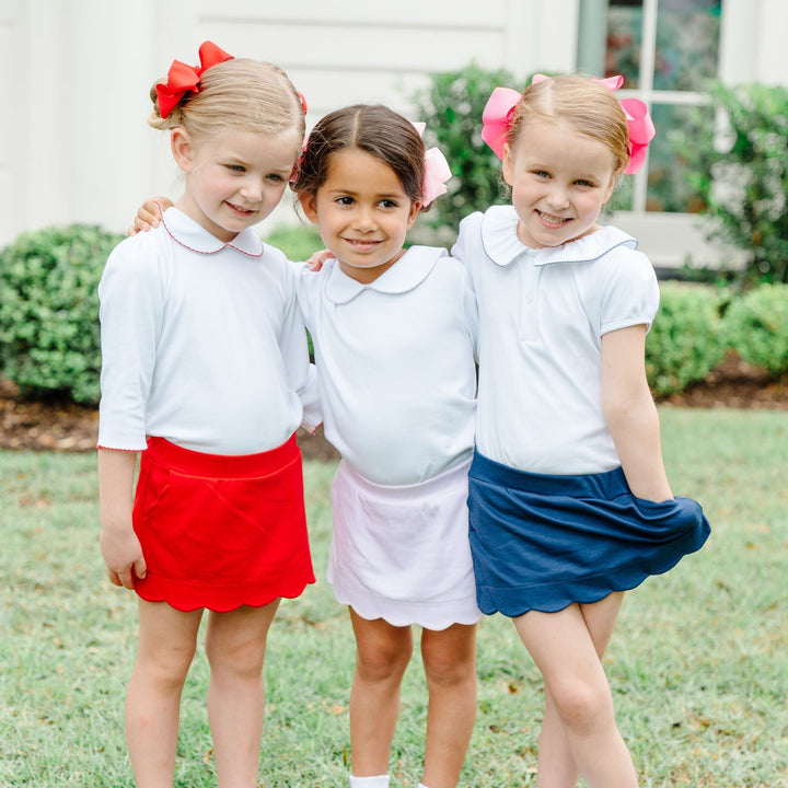 Navy Scallop Skirt