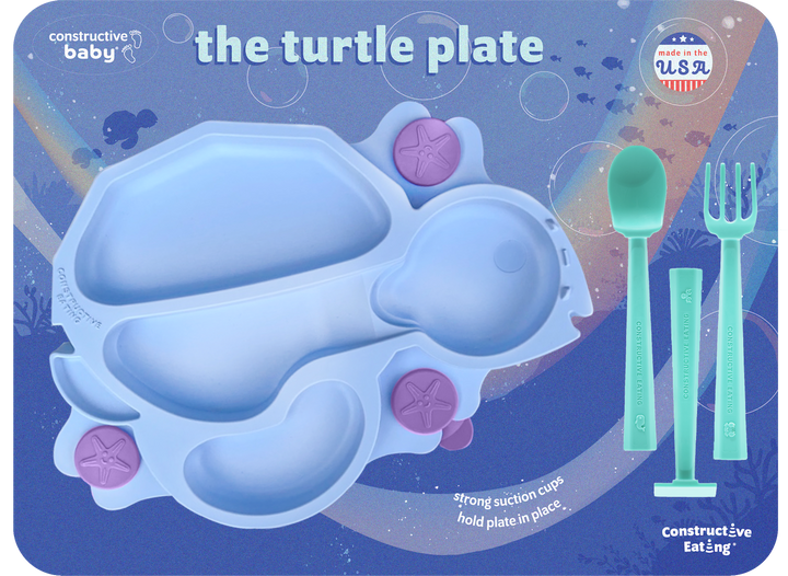 Constructive Eating - Baby Turtle Suction Plate - Constructive Baby