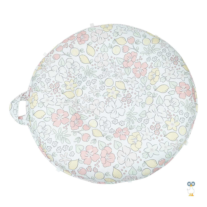 Lemon Aqua Glass Pello Floor Cushion