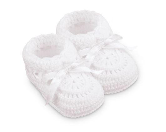 Hand Crochet Ribbon Bootie