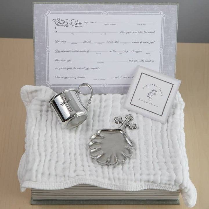 Cross Cup &amp; Baptismal Shell Set