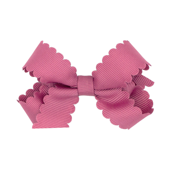 Mini Grosgrain Scalloped Edge Bow (multiple colors available)