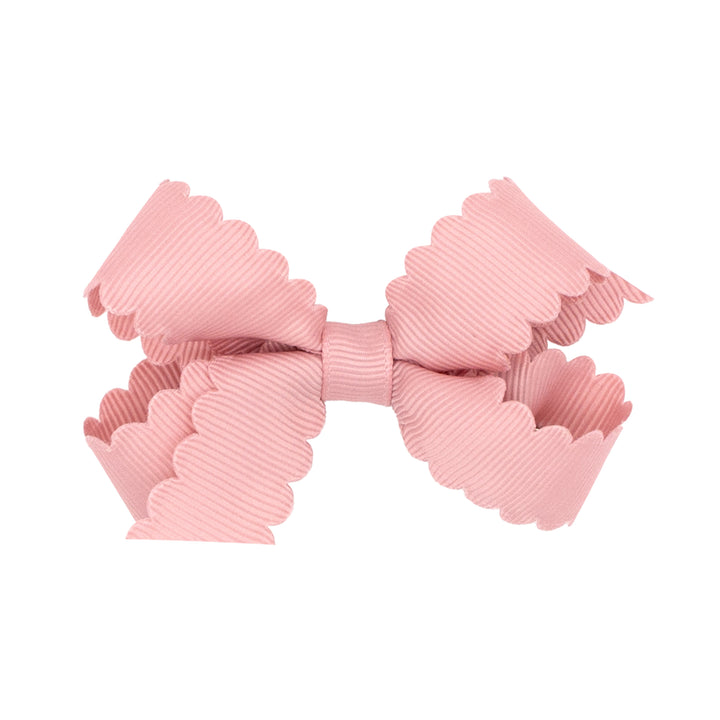 Mini Grosgrain Scalloped Edge Bow (multiple colors available)