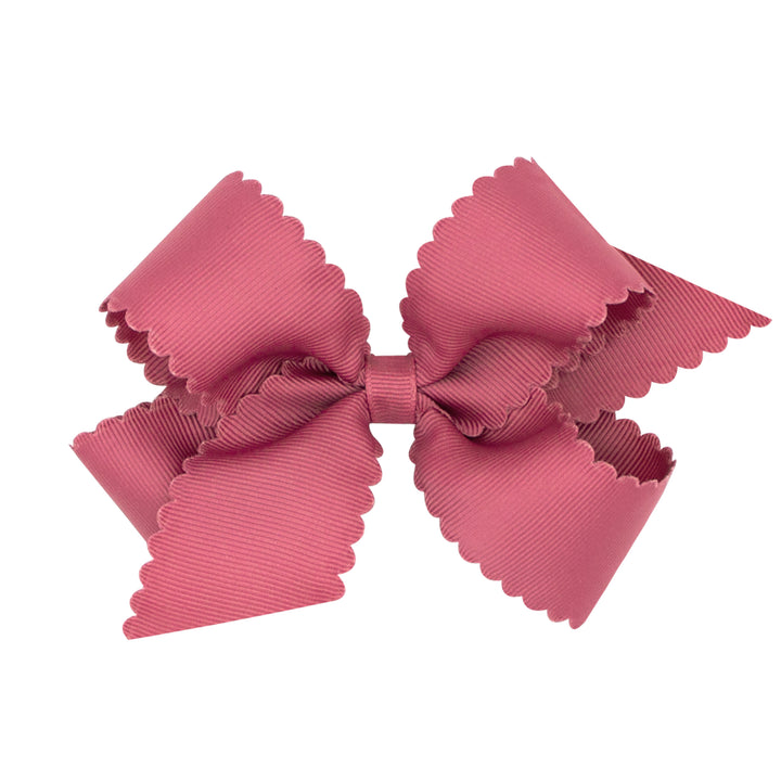 Medium Grosgrain Bow W/Scalloped Edge
