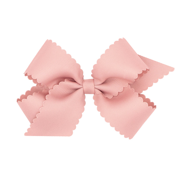 Medium Grosgrain Bow W/Scalloped Edge