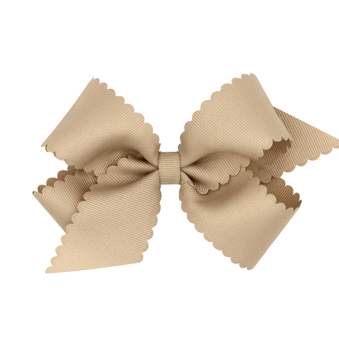 Medium Grosgrain Bow W/Scalloped Edge