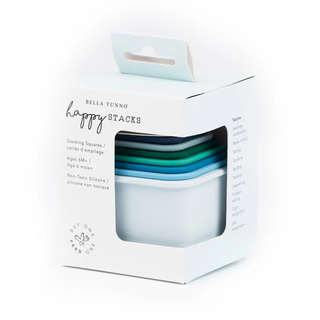 Cool Blue Happy Stacks