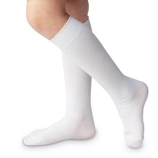 Classic White Nylon Knee High Socks