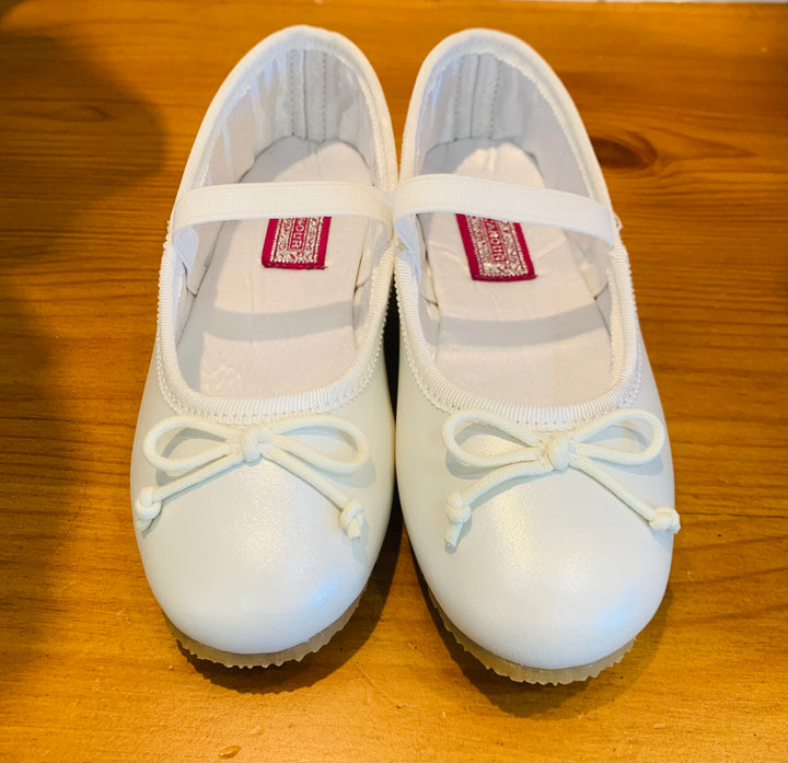 Pearl White Alia Ballerina Flats