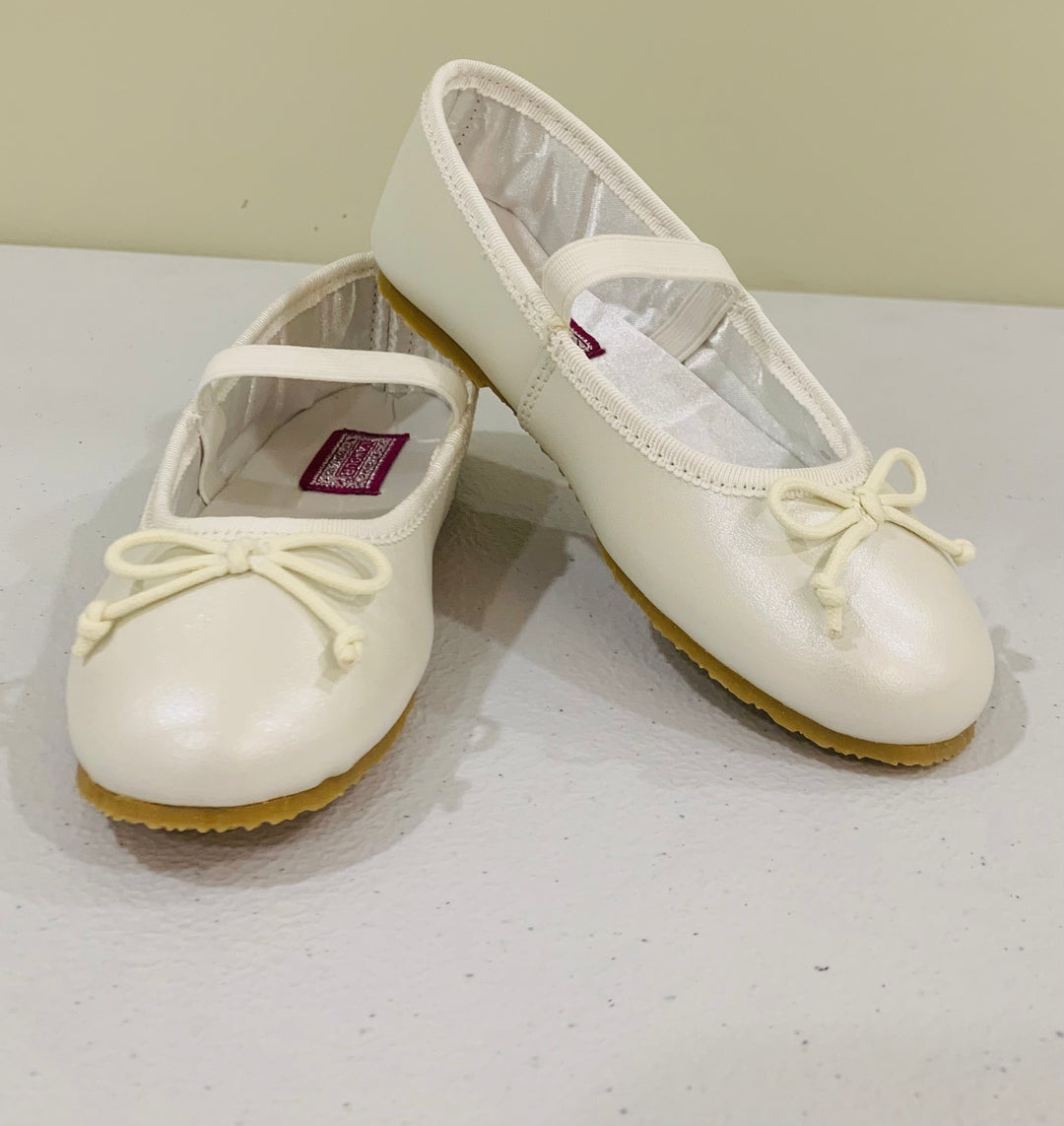 Pearl White Alia Ballerina Flats